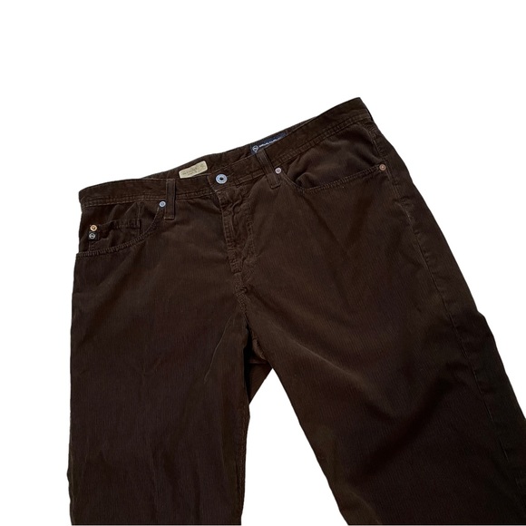 AG Adriana Goldschmied Protege Straight-Leg Brown Corduroy Jeans - Picture 9 of 13
